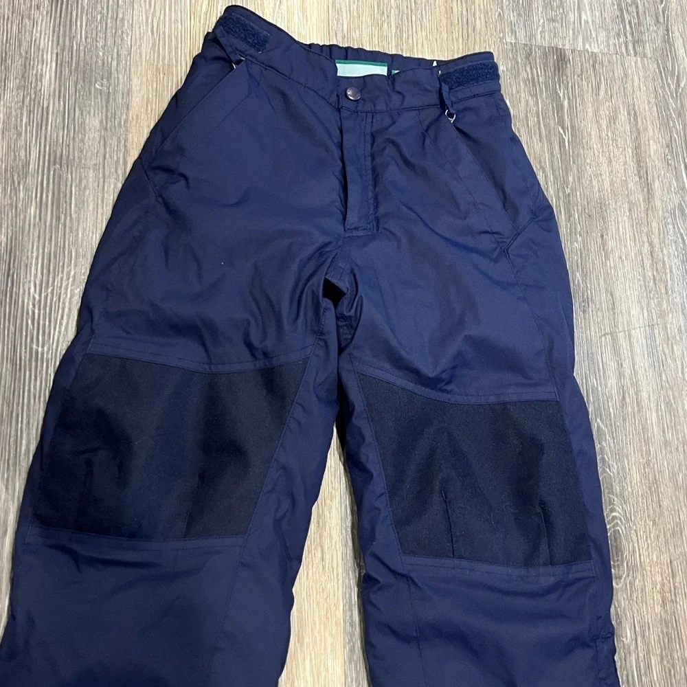 L.L.Bean navy blue cold buster snow pants reinforced knees size 5-6